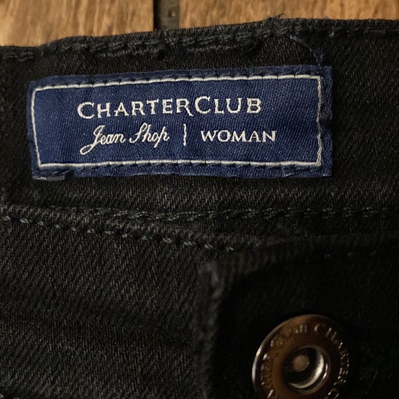Charter Club Jean Shop Women curvy boot cut 16W. 73% cotton black jeans - Picture 2 of 9